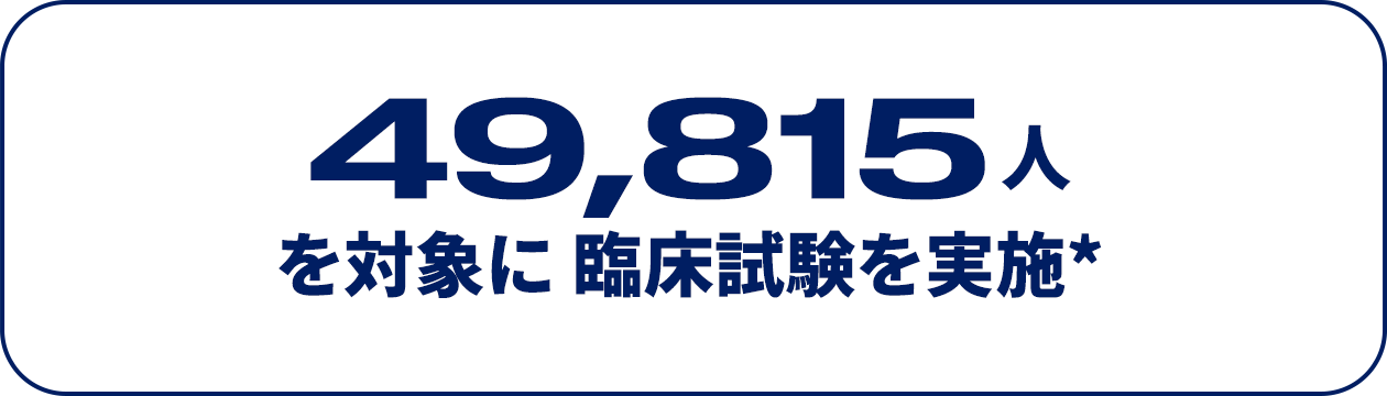49,815人を対象に臨床試験を実施*