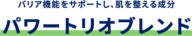 バリア機能をサポートし、肌を整える成分 パワートリオブレンド